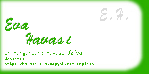 eva havasi business card